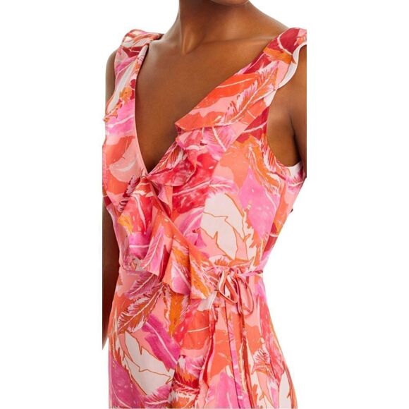 Aqua Floral Dress Bloomingdale’s Size Small NWT - Picture 2 of 8